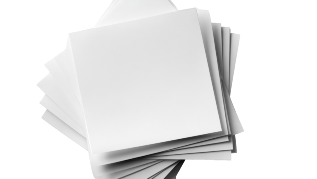 Stack of blank white squares