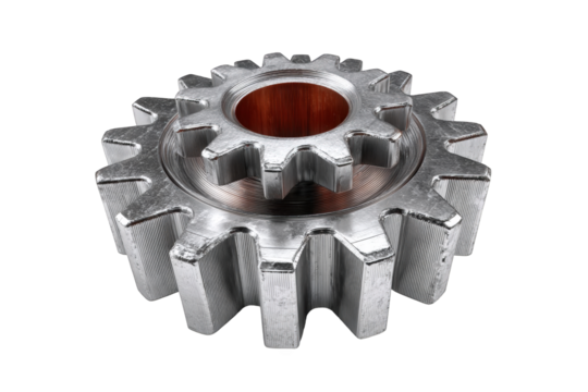 Close-up of a metallic gear (6)