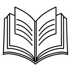 Open book with multiple pages for study