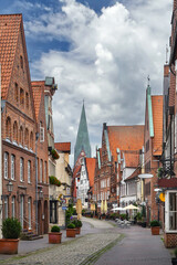 Street in Luneburg downtown, Germany