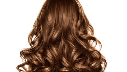 Naklejka premium A close-up of wavy brown hair