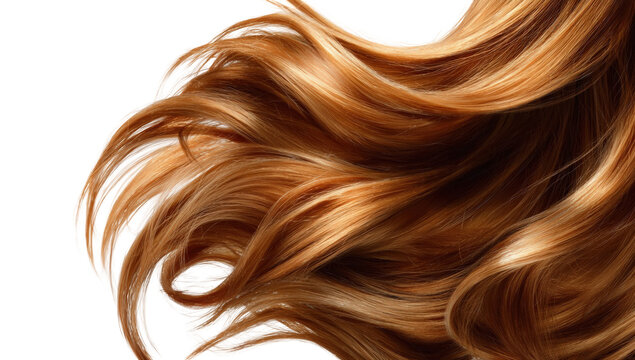 Close-up of flowing auburn hair