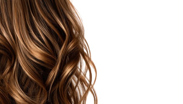 Close-up of wavy, light brown hair (3)