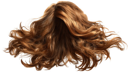 Naklejka premium A head of wavy brown hair