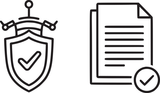 Abstract geometric shield design with bold lines and minimalist elements