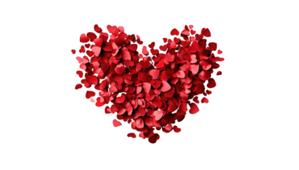 Heart formed from many small hearts