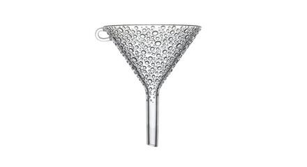 Glass Funnel with Bubble Texture laboratory science isolated on a transparent background