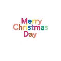 create a vector style simplemerry christmas day white background.
