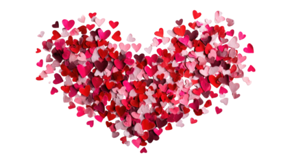 A large heart shape composed of many smaller hearts