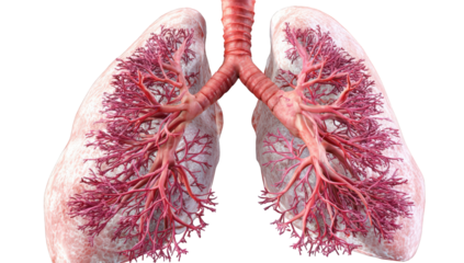3D anatomical view of human lungs