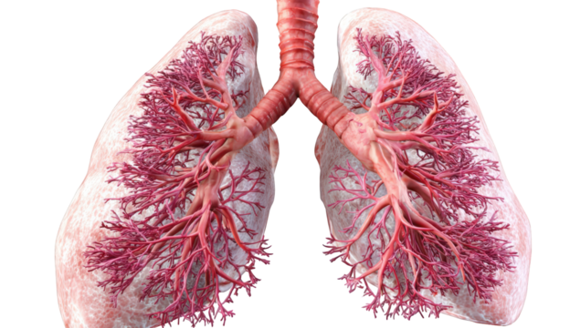 3D anatomical view of human lungs