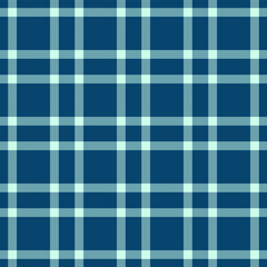 Halftone seamless vector plaid, composition texture pattern background. Vichy fabric tartan check textile in cyan and light colors.