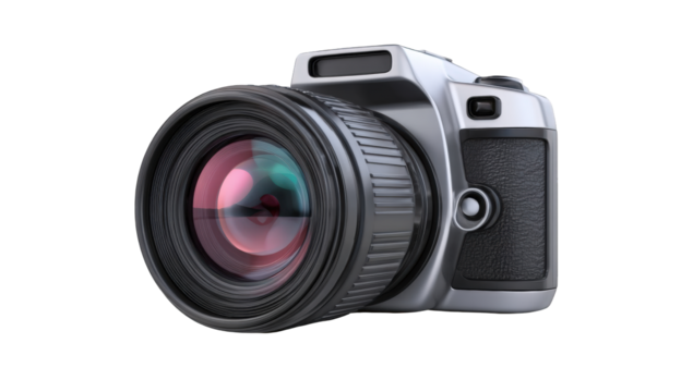 3D model of a vintage-style SLR camera