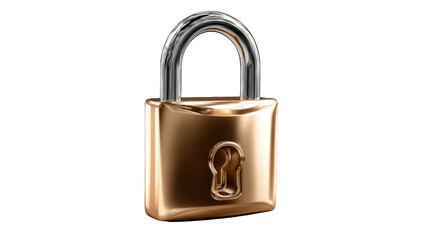 Fototapeta premium 3D rendered padlock. Metallic, security