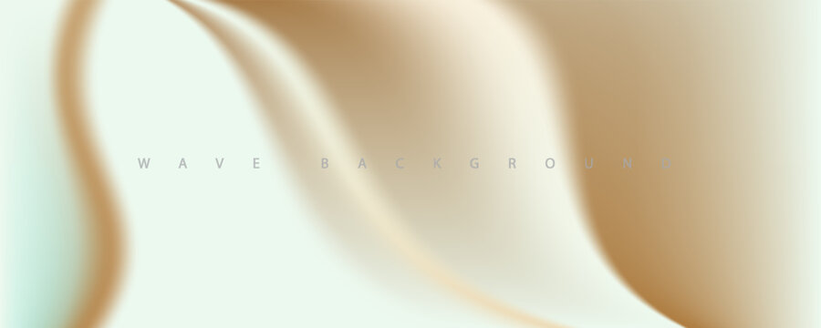 Green banner, abstract green and gold background with wave. vector