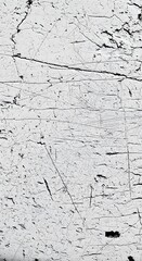 Abstract White Wall Texture with Cracks and Lines.