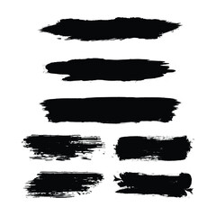 set of watercolor brush strokes