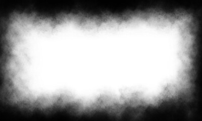 Smoke-Framed Silhouette: A dynamic vaporous border, a modern design element, perfectly suited for textual or graphic elements, invites exploration within, it's a bold accent.