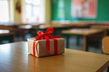 Generative AI Image of Christmas festive event occasion birthday Gifts Wrapped Ribbon for Festive Celebration