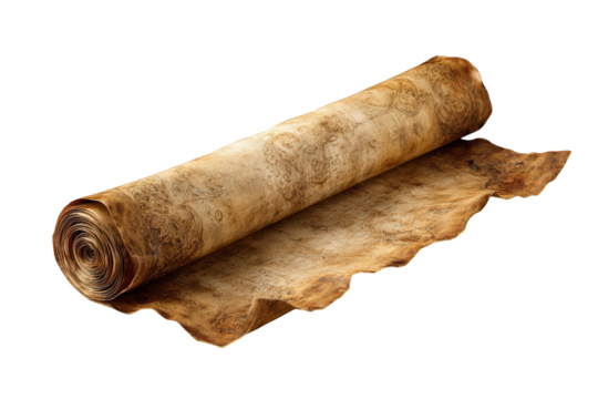 Rolled antique parchment