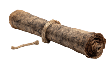 Ancient scroll, curled and weathered