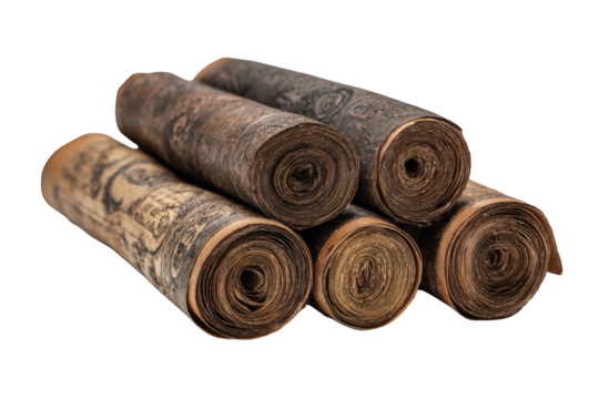 Stack of rolled scrolls