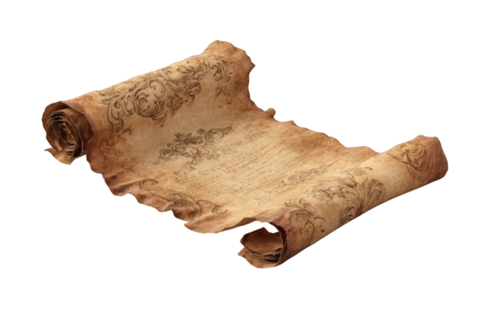 Rolled parchment scroll, antique look