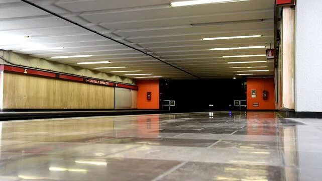 Mexico City Metro train departure
