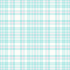 New year tartan pattern fabric, classic seamless check background. November vector textile texture plaid in light and teal colors.