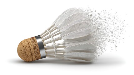 badminton shuttlecock isolated on white background