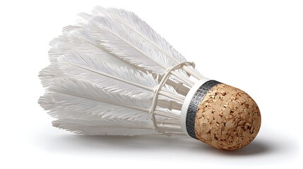 badminton shuttlecock isolated on white background