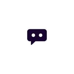 Obraz premium Communication chat bubble icon flat vector design.