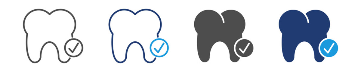 teeth icon set multiple style