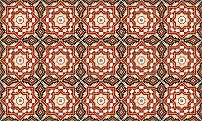 Seamless geometric pattern background design with ethnic tribal style for creative projects