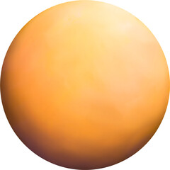 Gradient orange sphere PNG, soft abstract circle design element