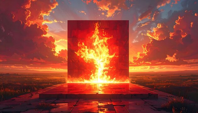 Fiery Portal to Another Dimension.