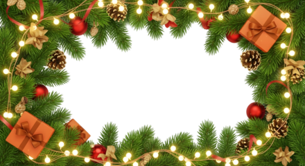 Golden happy new year balloons and confetti isolated on transparent background