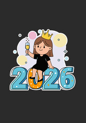 Happy New Year clip art.