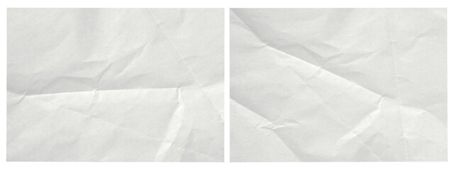 set of white folded paper sheet isolated on transparent png background,Crumpled Paper Poster Photo...