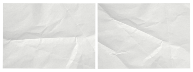 set of white folded paper sheet isolated on transparent png background,Crumpled Paper Poster Photo Effect Mockup,blank folded Paper texture overlay effec