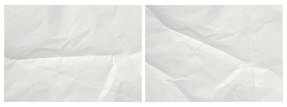 set of white folded paper sheet isolated on transparent png background,Crumpled Paper Poster Photo Effect Mockup,blank folded Paper texture overlay effec