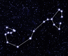 constellation Scorpius. Illustration