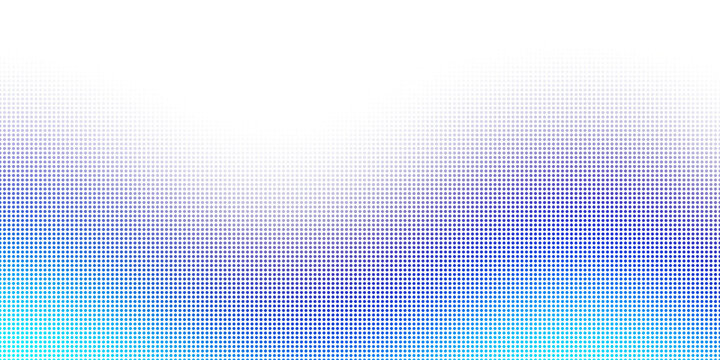 Wave element with halftone blue dots on transparent background