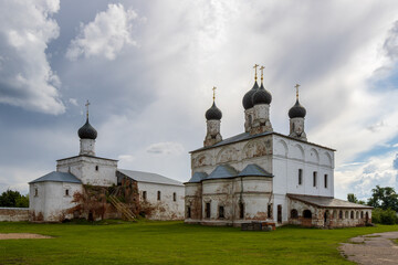 Makaryev-Unzhensky Monastery, Makaryev, Kostroma Oblast, Russia. Cathedral of the Holy Trinity. The monastery was founded in 1439. Historical and architectural landmark of the town of Makaryev.