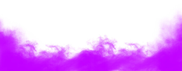 A vibrant purple smoke effect isolated on transparent background, creating a dreamy and ethereal atmosphere, perfect for adding a touch of magic to any design project