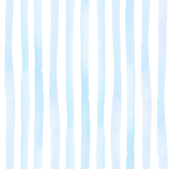 Watercolor blue stripes seamless pattern. Simple repeat cute lines. Colorful background for packaging, textile, fabric, wallpaper, scrapbook. © lunata