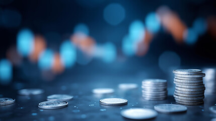 Fintech global currency exchange with defocused digital conversion, faceless financial technology, secure visualization detail, blurred platform background, money transfer concept,