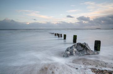 The beach at Youghal co. Cork, just as the sun was beginning to set on the first evening of winter 2025