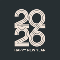 Happy New Year 2026 Minimal Design