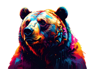 tiger head isolated on white